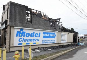 Model Cleaners, destroyed by fire Sunday, will re-open soon